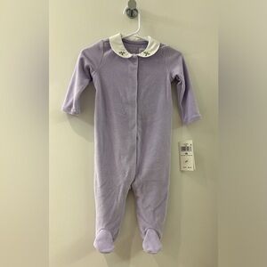 Ralph Lauren Purple Velour Footie in 6M New with Tags